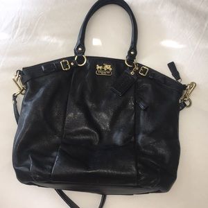 EUC Black Leather Coach Bag